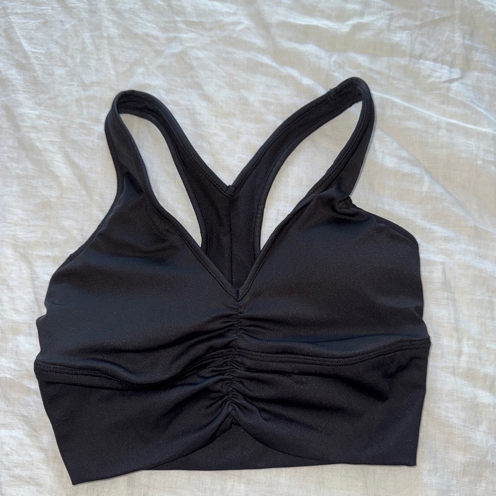 Avia Black Sports Bra with Racerback Design